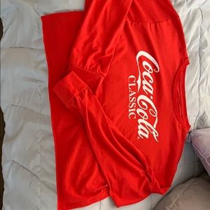 Coca-cola classic long sleeve crop top